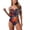 Blue, variant on Qingpeng Womens One Piece Push Up Wrap Front Swimsuit Crosscriss Neck Slimming Swimwear Tummy Control Bathing Suits