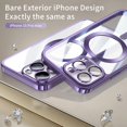 thumbnail image 6 of Magnetic Case for iPhone 15 Pro Max Case Clear Silicone Luxury Plating Bumper with MagSafe Shockproof Flexible Protective Phone Case for iPhone 15 Pro Max Black, 6 of 12