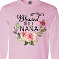 thumbnail image 4 of Inktastic Blessed to Be a Nana with Pink Flowers Long Sleeve T-Shirt, 4 of 5