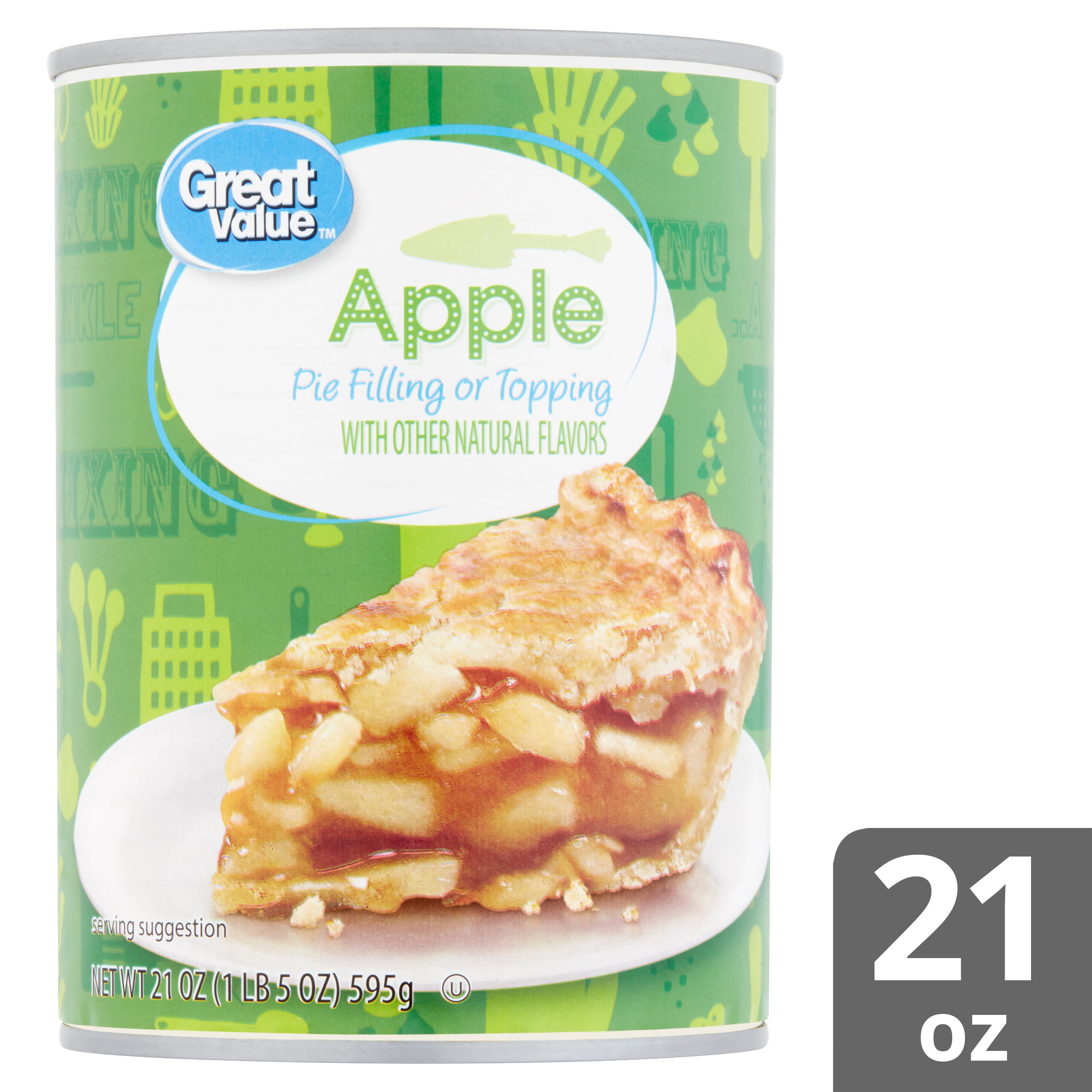 Great Value Apple Pie Filling Or Topping 21 Oz Walmart Com Walmart Com