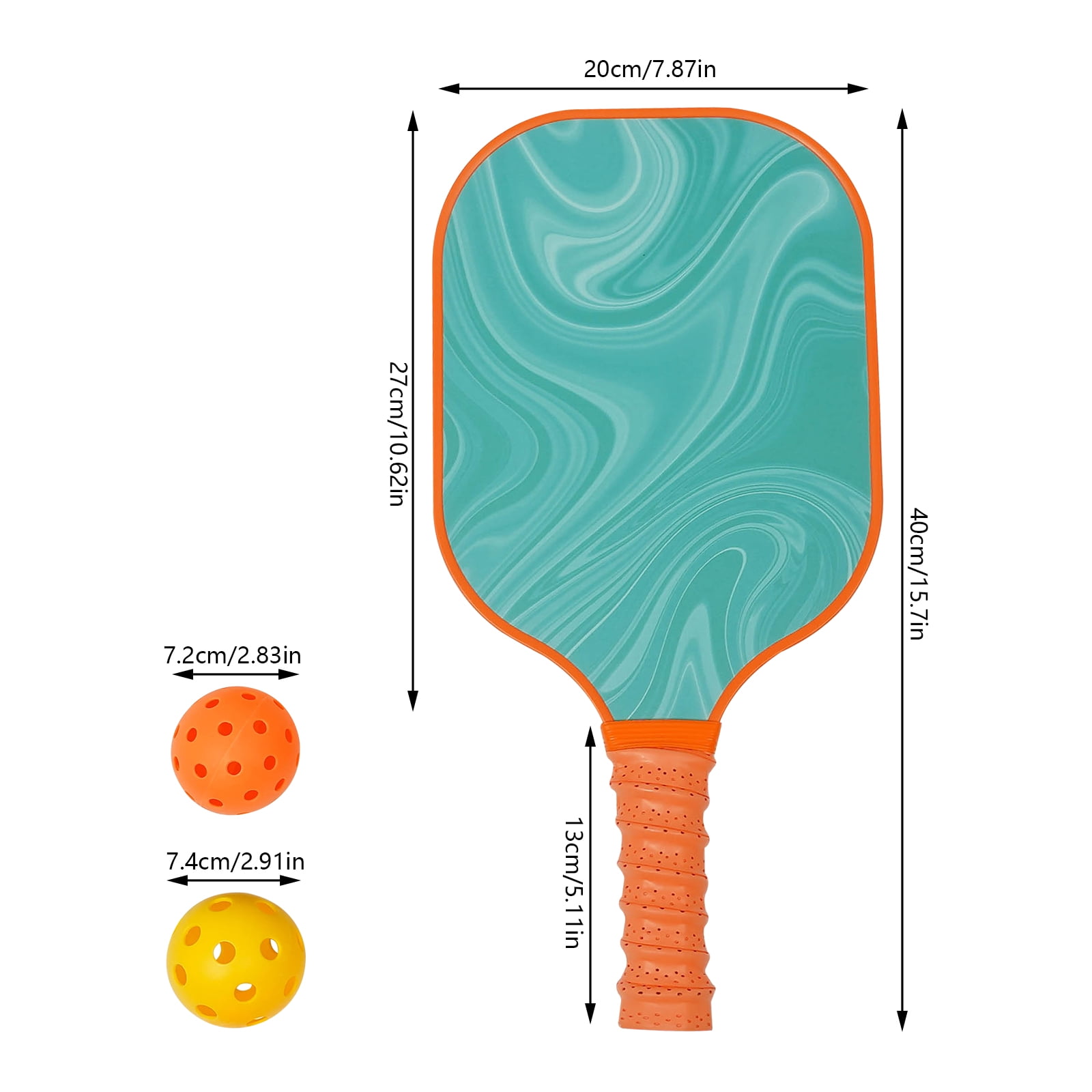 Wildnix Pickleball Paddle Set, 4 Paddles, 2 Indoor and 2 Outdoor Balls, Lightweight Fiberglass Construction, Comfortable Rounded Corners for All Ages