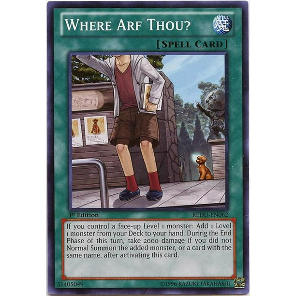 Yugioh Return Of The Duelist Where Arf Thou Redu En062 Walmart Com Walmart Com
