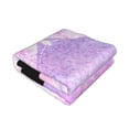 thumbnail image 2 of KLL Purple Sparkling Butterfly Print Fleece Throw Blanket, Horizontal Fleece Bedding Cute Soft Blankets Comfy Fleece Flannel Plush Home Decor for Couch & Bed -, 2 of 9