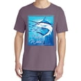 thumbnail image 2 of Wild Bobby, Fresh Water Swordfish Atlantic Pacific, Fish, Garment-Dyed Washed Look Short Sleeve Tees, Rosewood, Small, 2 of 3