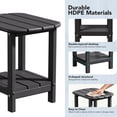 thumbnail image 5 of Nalone End Table Side Table Adirondack 16.5" Outdoor HDPE Plastic Side Table Small End Table for Living Room Bedroom Patio Farmhouse(Black), 5 of 8