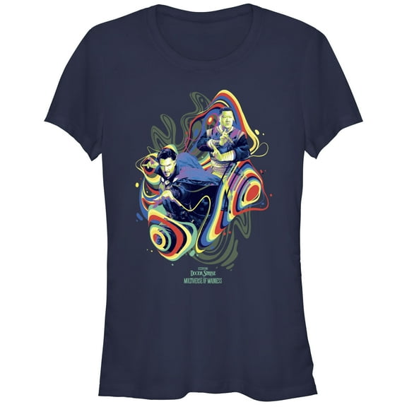 Junior's Marvel Doctor Strange in the Multiverse of Madness Groovy Magic Graphic Tee Navy Blue X Large