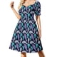 thumbnail image 2 of Vestido de manga corta con estampado de manatí Vestido de mujer Vestido de verano para mujer Vestidos de noche elegantes para mujer, 2 of 7