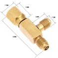 thumbnail image 2 of Adaptateur de Réservoir pour Conditions Extrêmes, Adaptateur de Conversion Assure un Robinet de Canette en Laiton Auto-Scellant pour Tuyau de Charge Ac Fiable, Distributeur de Réfrigérant, 2 of 4