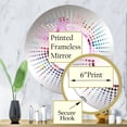 thumbnail image 3 of Designart "Euphoric Blue Orchid Abstraction" Orchid Starburst Round Wall Mirror - Floral Oval Printed Decorative Mirror - Multiple Color Options, 3 of 5