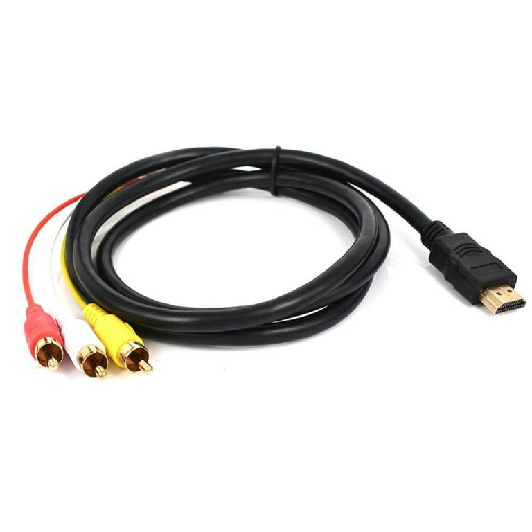 HDMI to RCA Cable, 1080P 5ft/1.4m HDMI Male to 3-RCA Video Audio AV Cable  Connector Adapter Transmitter for TV HDTV DVD