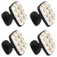 thumbnail image 2 of 4 Pcs Square Cabinet Handle Cupboard Knob Drawer Pulls Handle Lion and Giraffe Pattern Drawer Knobs with Screws Furniture Decoration, 2 of 7