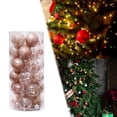 thumbnail image 1 of Adornos de bolas de Navidad BLESIY 24 piezas Dorado champagne, 1 of 8