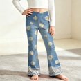 thumbnail image 6 of MuXiKeJi Clothes Baggy Jeans Kids Cute Print Elastic Waist Wide Leg Flared Denim Pants Regular Fit Long Casual Bottoms Girls Jeans Pants, 6 of 8
