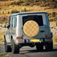 thumbnail image 2 of Spare Tire Cover, Checkered Retro Flowers peace sign Wheel Cover Tire Covers for Trailers Car Truck Camper Universal Tire Covering Fits Diameter 17 inch, 2 of 7