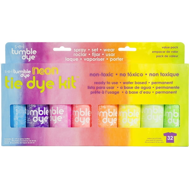 Tumble Dye Craft & Étoffe Kit Tie-Dye 2oz 8/Pkg-Neon