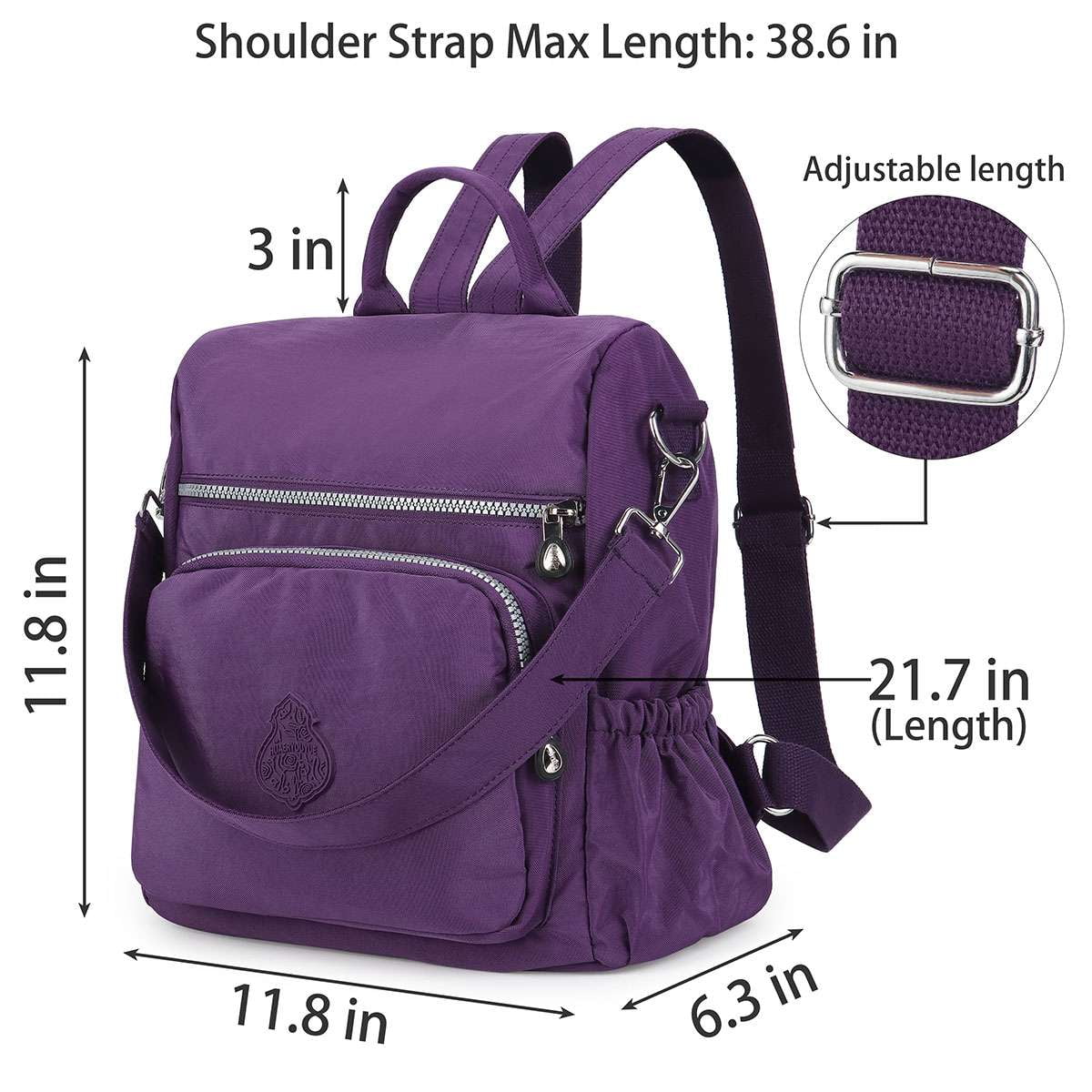 1569 Nylon Backpack Purse Fashion Waterproof Shoulder Bag Casual Daypack Spencer Waterproof Nylon Travel Backpack for Women Casual  main image 2