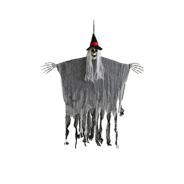 Esqueleto colgante fantasma decoración de Halloween esqueleto con capucha colgante fantasma Casa Encantada escena diseño Accesorios
