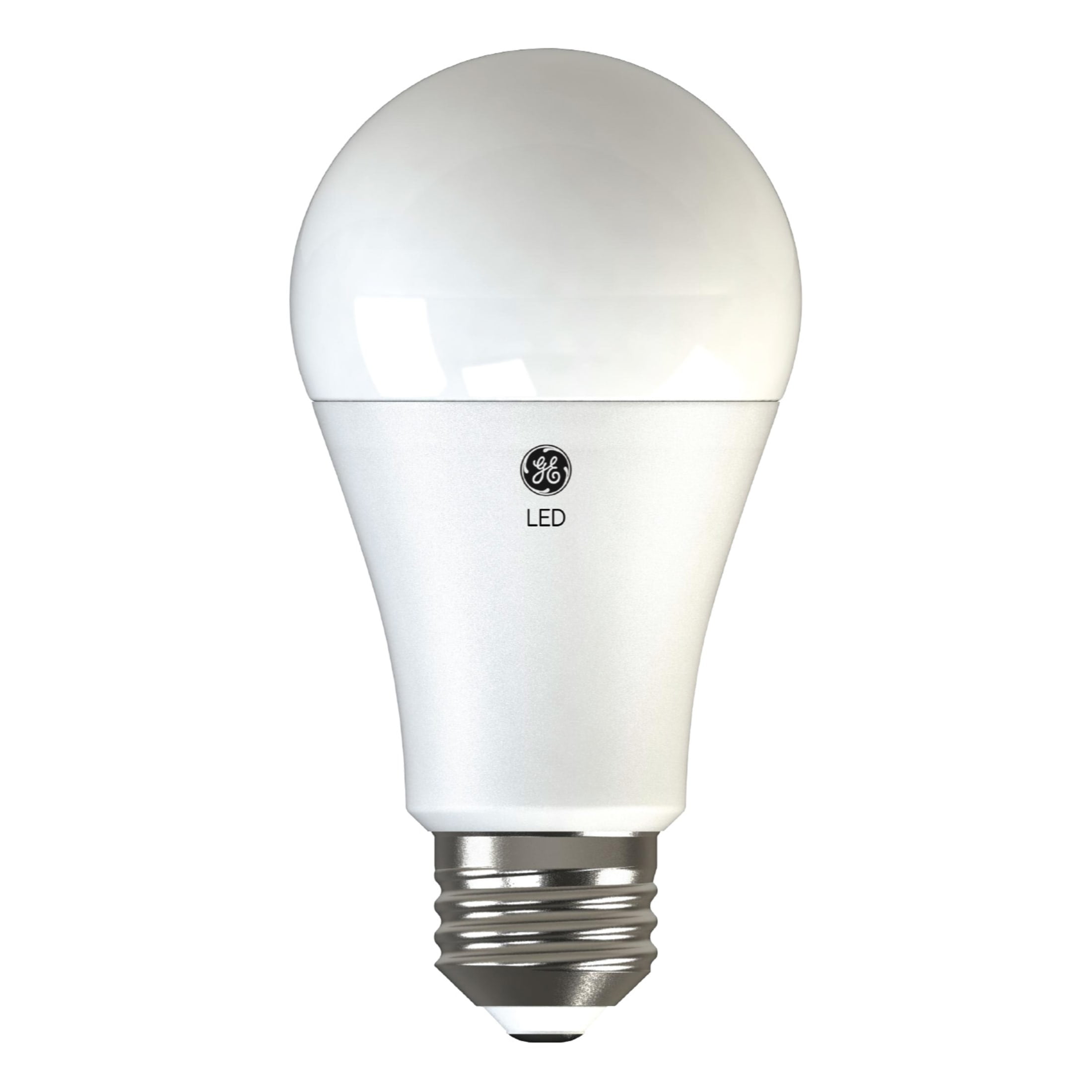 (2 pack) GE LED Light Bulbs, 100 Watt, Daylight, A19 Bulbs, Medium Base, Frosted Finish, 13yr, 4pk