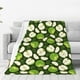 thumbnail image 1 of Fotbe Green Fruit Manta de Franela Acolchonada con Estampado, Súper Suave y Esponjosa, Extra Grande para Sofá, Cama, Uso Todo el Año-50"x40", 1 of 7
