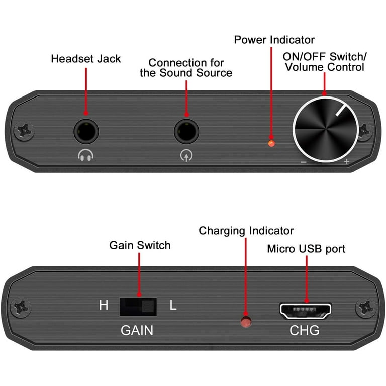A010 Portable Headphone Amplifier, 3.5mm Audio, Rechargeable A010 Portable Headphone Amplifier, 3.5mm Audio, Rechargeable