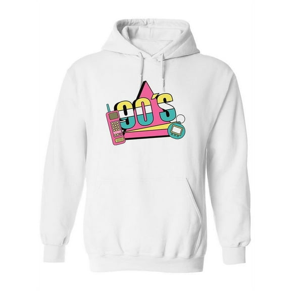 90's Phone Hoodie Women -Image by Shutterstock, Female 3X-Large