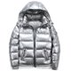 thumbnail image 1 of Chaqueta de plumón brillante Chaqueta de invierno para hombre Chaqueta de plumón con cuello levantado con capucha, 1 of 4