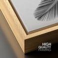 thumbnail image 4 of PixonSign Framed Canvas Print Wall Art Palm Leaf Trio Botanical Wilderness Photography Realism Minimalist Relax/Calm Duotone Black and White for Living Room, Bedroom, Office - 16"x24" Natural, 4 of 5