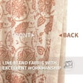 thumbnail image 5 of JINCHAN Linen Floral Printed Curtains Grommet Top Scroll Medallion Design Drapes Retro Window Curtain 2 Panels for Living Room Red on Beige W50 x L96, 5 of 7