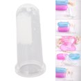 thumbnail image 4 of Toddler Finger Toothbrush, Food Grade PP Plastic Separate Storage Box White Blue Pink Baby Finger Toothbrush  for Training Teething, 4 of 7