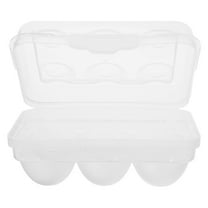 Hemoton Plastic Egg Carton Fridge Egg Organizer Plastic Egg Holder Clear Egg Carton Duck Egg Carton Egg Holder For Camping Egg Box With Lid Storage Egg Box
