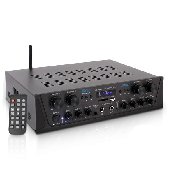 Amplificador Pyle PTA44BT Karaoke Bluetooth 500W 4 canales
