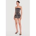 thumbnail image 2 of Women's Cutout Side Cargo Pocket Denim Rompers, 2 of 3