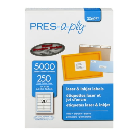 avery 30607 pres a ply laser inkjet labels 5000 ct5000 0 ct