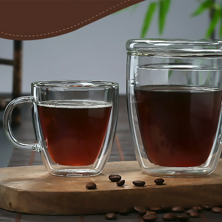 Wholesale 14 Oz 450ml Double Deck Lead-Free Glass Coffee Clear Espresso Mug  for Hot and Cold Tea Lattes Coffee Beer Ice Water for Office Use - China  Borosilicate Cup and Borosilicate Tea