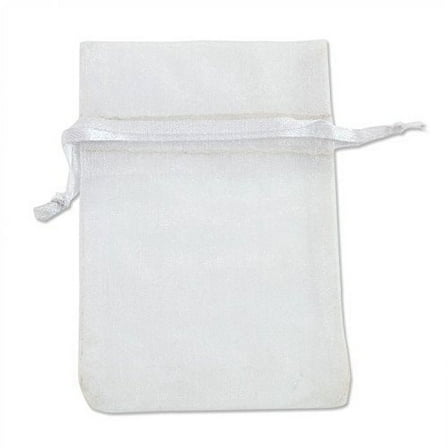 Organza Drawstring Bags 3x4 White (Package of 10)