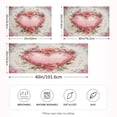 thumbnail image 4 of Dailycode Satin Pillow Case Standard Silk Pillow Cover for Hair and Skin Envelope Closure Beautiful Pink Heart with Roses 20"x26", 4 of 9