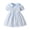11#Sky Blue, variant on Baby Boy Girl Summer Outfits Peter Pan Collar Girl Dress Kids Puff Sleeve Button Dress Matching Boy Suspender Short Outfit Sets