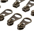 thumbnail image 3 of amagogo 4x10pcs Bronze Zip Puller/Zipper Pull Sliders Head Zipper Repair Kit, 3 of 9