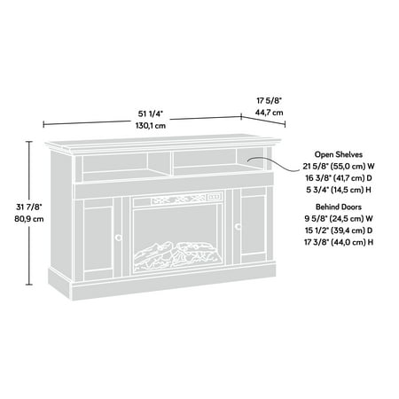 Sauder - Cannery Bridge Media Fireplace - Lintel Oak