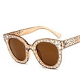 thumbnail image 6 of Womens Cat Eye Sunglasses Star Embellished Fashion Resin Lens PC Frame UV400 Protection High Visibility Female, 6 of 8