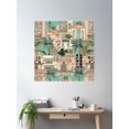 thumbnail image 2 of Retro Miami Poster Wall Art, Modern Wall Decor For Living Room Bedroom, 30x30 UNFRAMED, 2 of 3