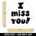 thumbnail image 2 of I Miss You Fun Text Self-Inking Rubber Stamp Ink Stamper - Yellow Ink - Medium 1 Inch, 2 of 7