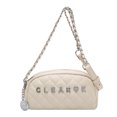 thumbnail image 1 of Bolso pequeño texturizado para mujer 2025, nuevo estilo de color liso, moderno bolso bandolera con cadena de diamantes, elegante bolso de hombro, 1 of 4