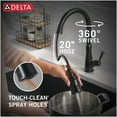 thumbnail image 7 of Delta 9110-Dst Westville 1.8 GPM Single Hole Pull Down Kitchen Faucet - Black, 7 of 7
