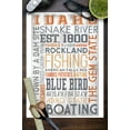thumbnail image 3 of Snake River, Idaho, Rustic Typography (9x12 Wall Art Print, Home Decor), 3 of 3