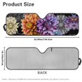 thumbnail image 5 of Uorisanigo Windshield Sun Shade Compatible with Jeep Wrangler TJ JK JKU 1996-2018 16.5"x52.5" Folding Front Window Sun Shade for Wrangler TJ JK, Car Accessories (Mandala Lotus), 5 of 7