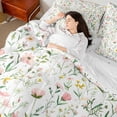 thumbnail image 4 of Castle Fairy Teens Spring Garden Twin Bedding Sets,Chic Flowers Bedding Comforter Set, 4 of 8