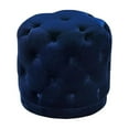 thumbnail image 6 of Maykoosh French Flair Modern, Contemporary Velvet Upholstered Ottoman / Stool with Deep Button Tufting, Solid Wood Frame, 18" W x 18" D x 17" H, 6 of 10