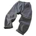 thumbnail image 2 of Riecok Kids Boys Girls Sweatpants Elastic Waist with Pockets Solid Color Casual Trackpants Gray 11 Years, 2 of 5