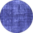 thumbnail image 1 of Ahgly Company Machine Washable Indoor Round Oriental Blue Industrial Area Rugs, 8' Round, 1 of 4